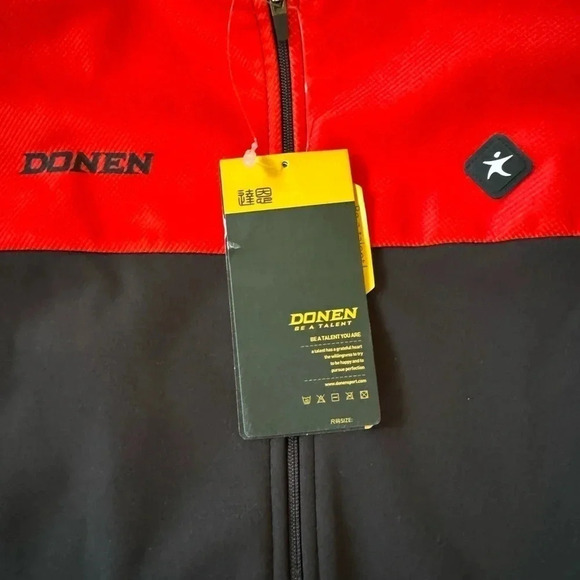 Donen Cycling Wear Insulated Jacket Mens XL Long Sleeve Full Zip 2 Back Pockets - Picture 7 of 8